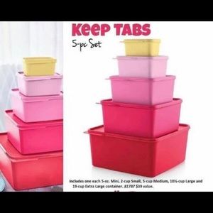 Tupperware- Tabs 5 pc set